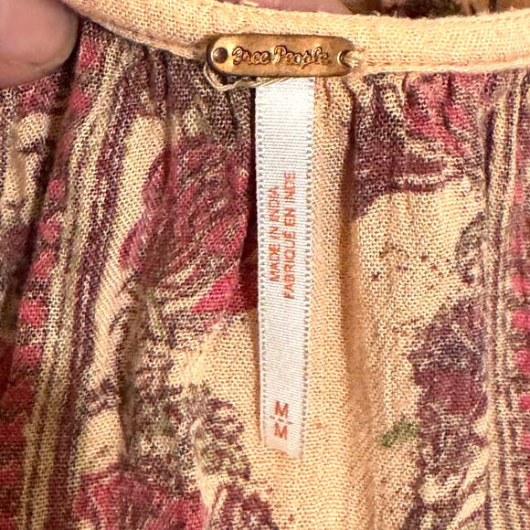 FREE PEOPLE Paradise Song Dress Size M Tunic Boho Prairie Casual - Picture 6 of 7